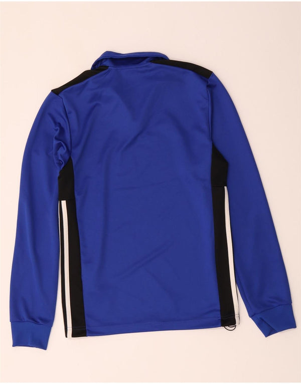 Adidas Herre Climalite Pullover med lynlås-hals Træningsdragt Top XS Blå Colourblock