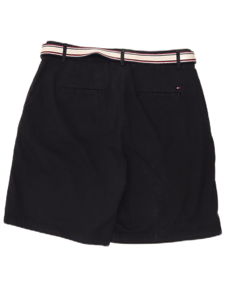 TOMMY HILFIGER chinoshorts til kvinder UK 12 Medium W32 Marineblå Bomuld