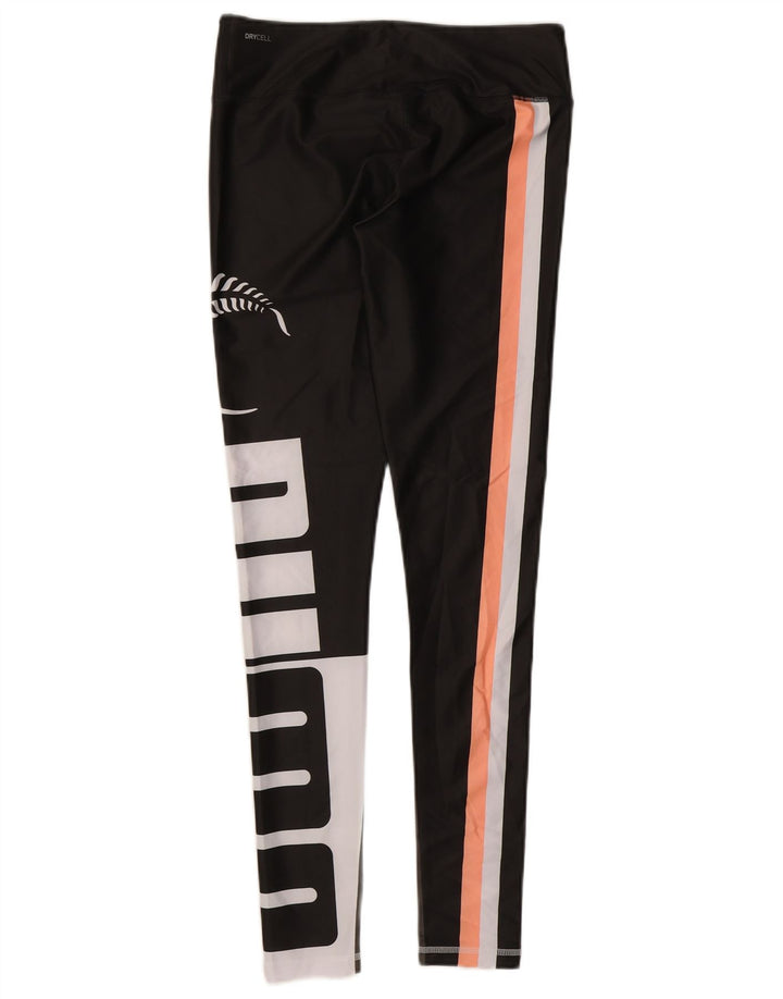 PUMA Grafiske Leggings til kvinder UK 12 Medium Sort Colourblock Polyester