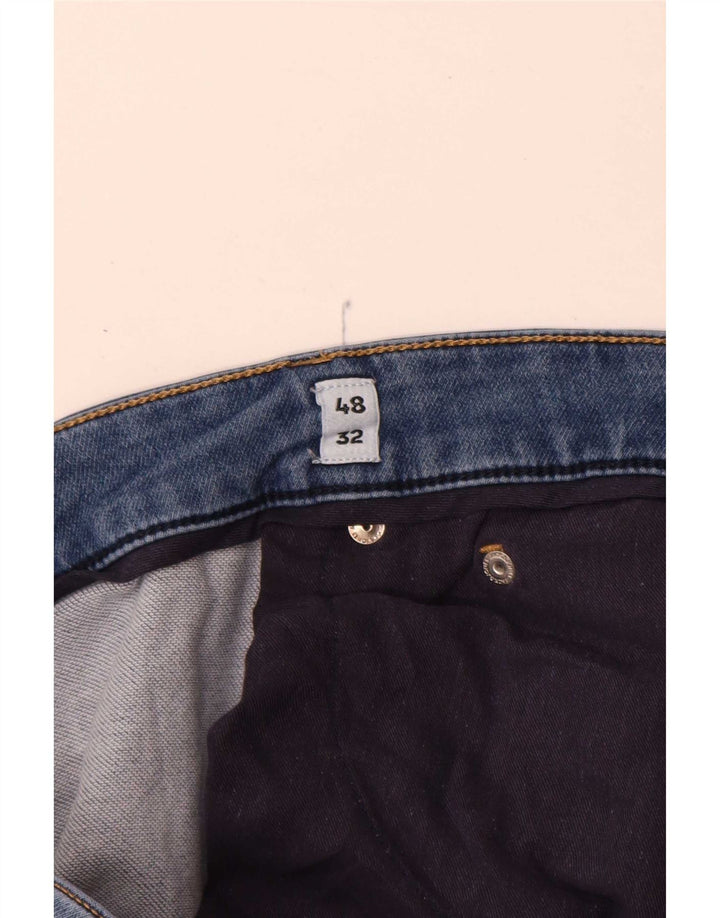 Jack & Jones Straight Jeans til mænd W48 L30 Blå Bomuld