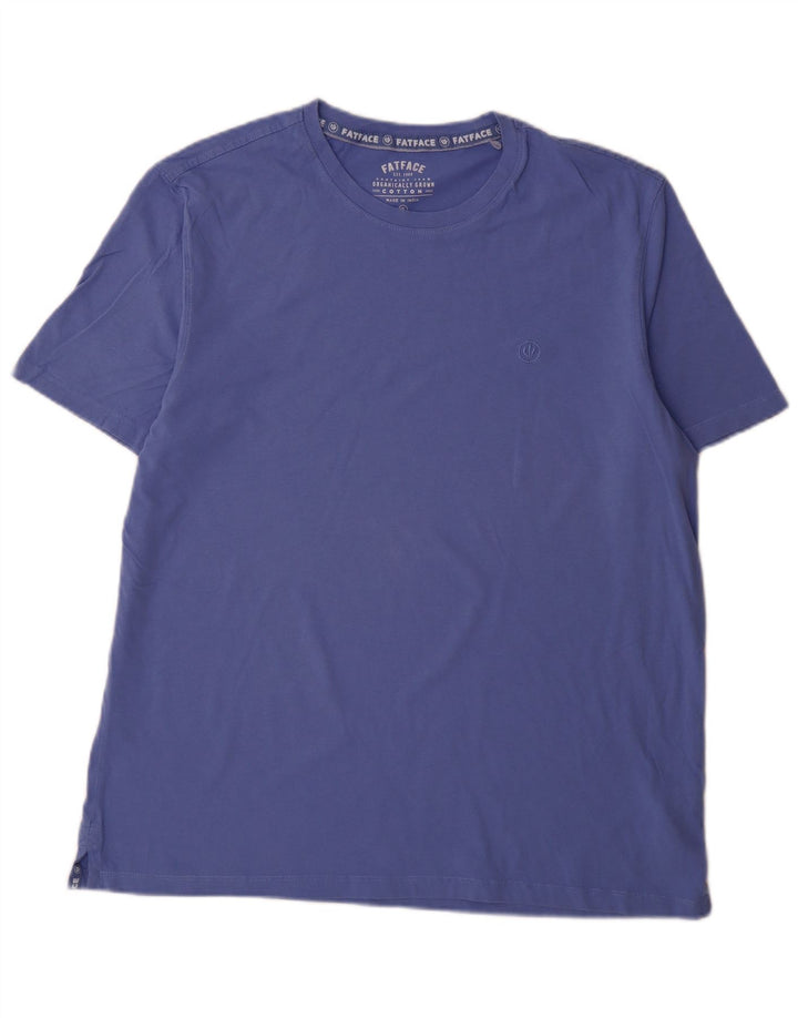 Fat Face Herre T-Shirt Top XL Blå Bomuld