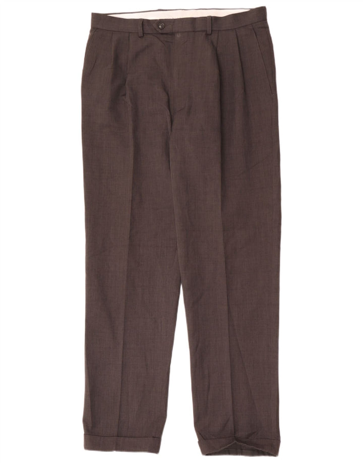Marks & Spencer Herre Pegged Suit Bukser W34 L33 Grå Polyester