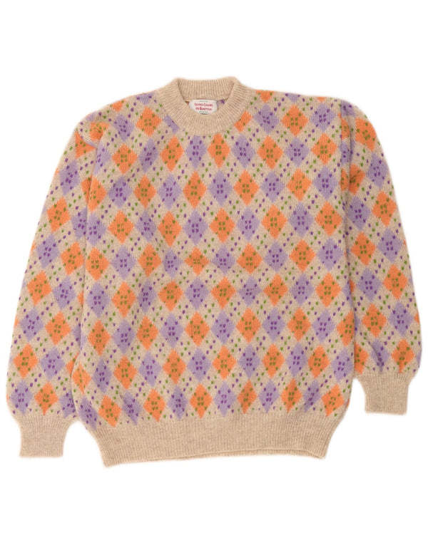 Benetton Herre Crew Neck Jumper Sweater IT 48 Medium Flerfarvet