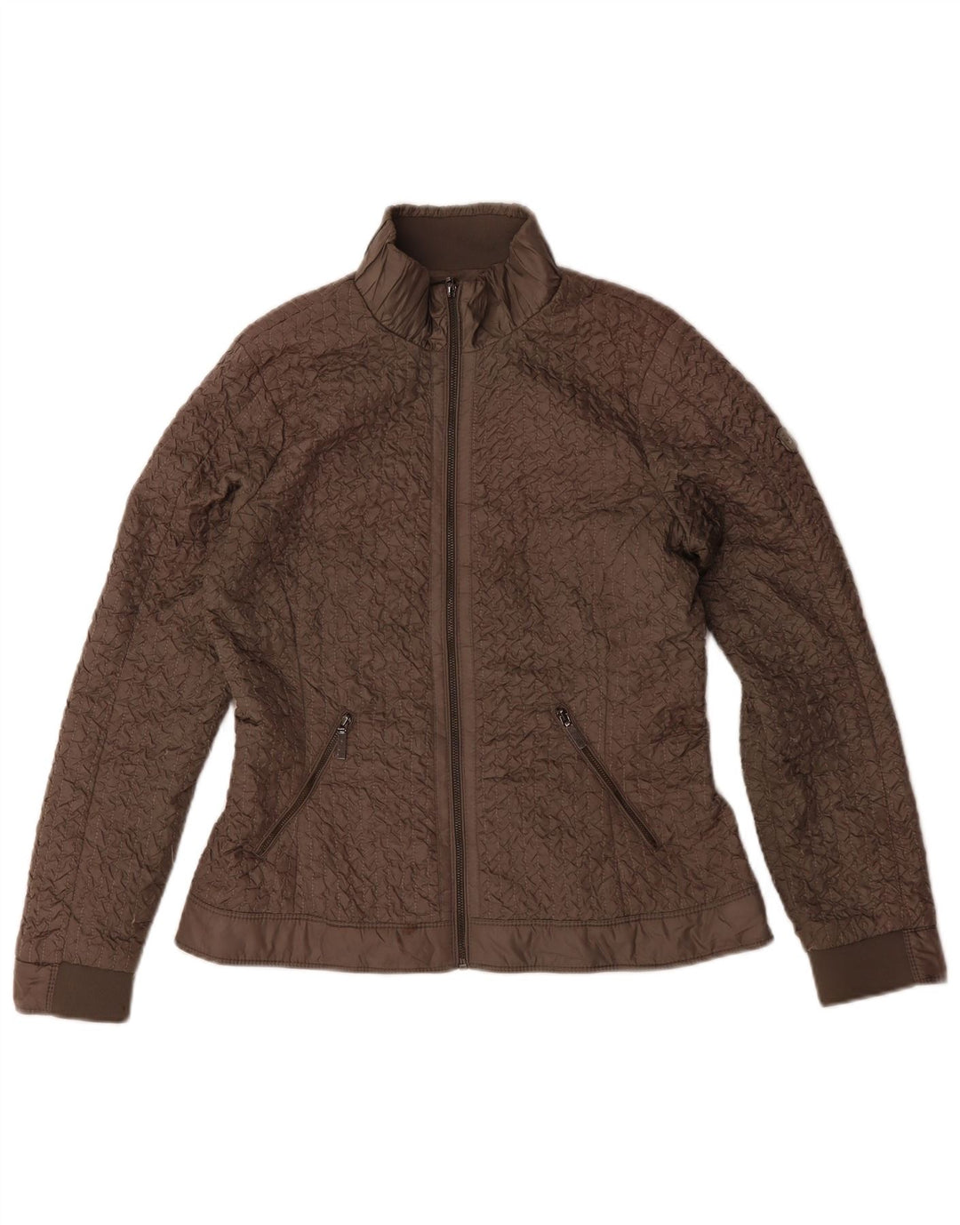 Zara Womens Bomber Jacket UK 14 Medium Brown