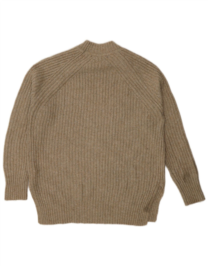 Marks & Spencer Dame Turtle Neck Jumper Sweater UK 10 Small Beige
