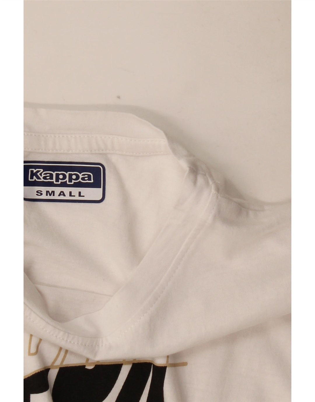 KAPPA Grafisk T-shirt top til kvinder UK 10 Small White