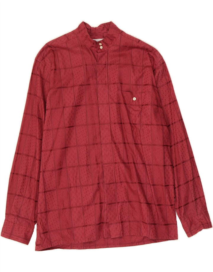 VINTAGE Mens Shirt Size 41/42 Large Red Check Cotton Vintage Vintage and Second-Hand Vintage from Messina Hembry 