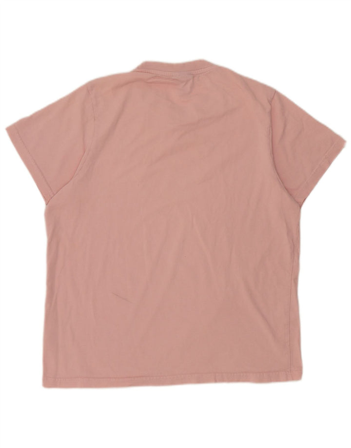 Ellesse Dame T-Shirt Top UK 14 Medium Pink Bomuld