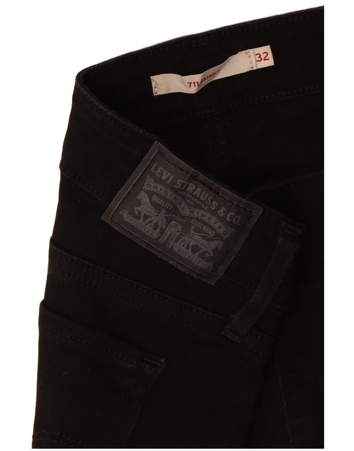 Levi's Dame 711 Skinny Jeans W32 L29 Sort Bomuld