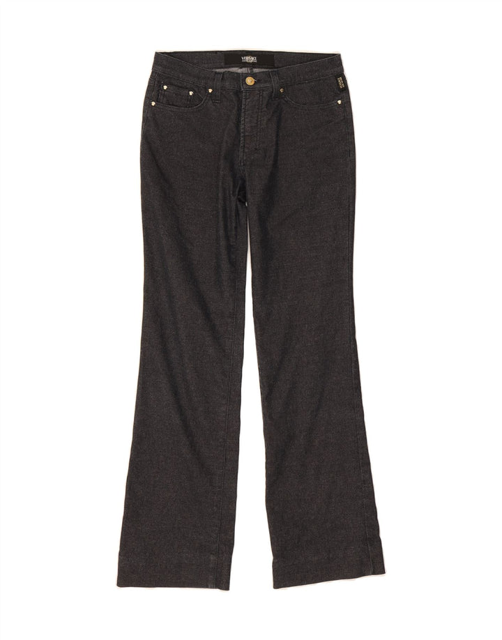 VERSACE Womens Bootcut Casual Trousers W29 L30  Black Cotton Vintage Versace and Second-Hand Versace from Messina Hembry 