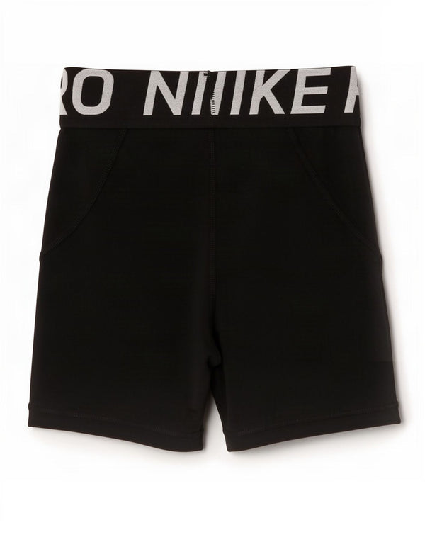 Nike Dri Fit grafiske sportsshorts til kvinder UK 4 XS sort polyester