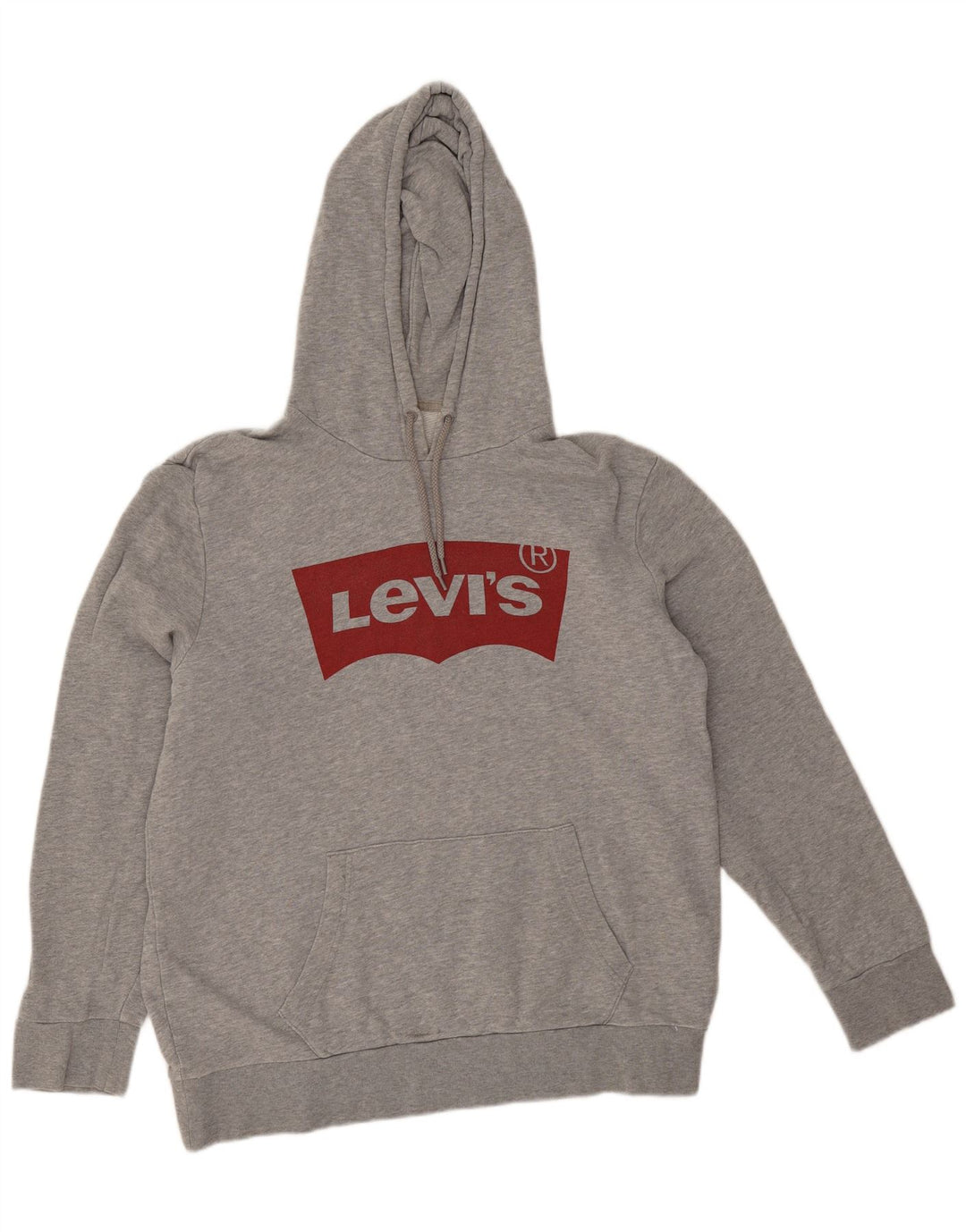 Levi's Grafisk hættetrøje til mænd, stor grå bomuld