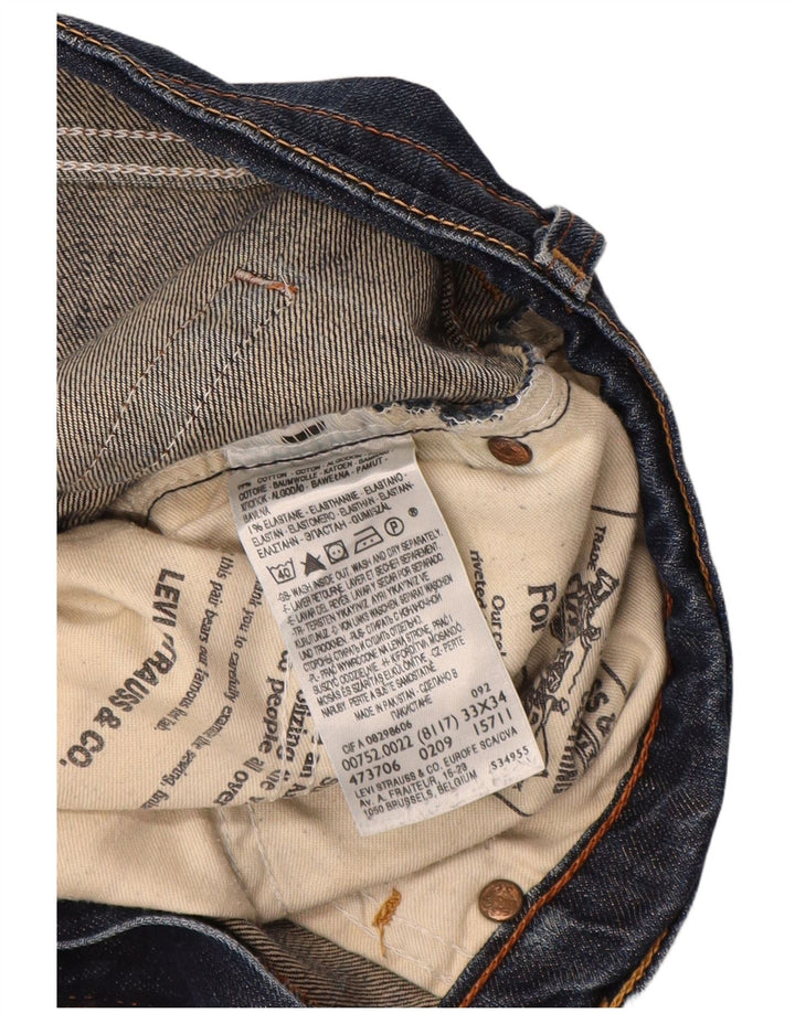 Levi's Straight Jeans til mænd W33 L30 blå bomuld