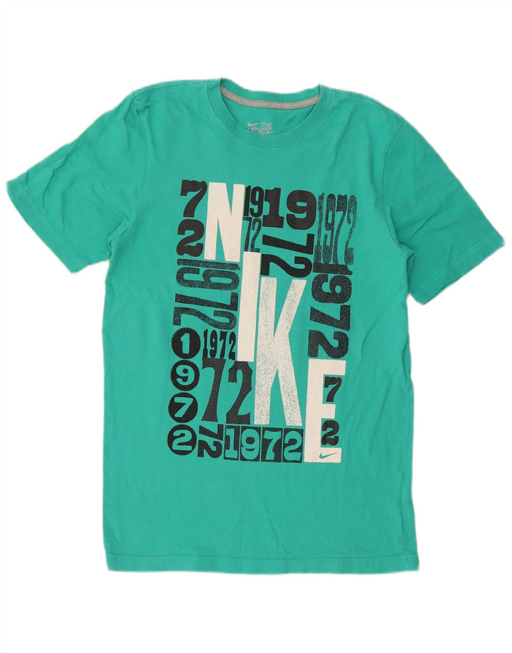 Nike Herre Regular Fit Grafisk T-Shirt Top Lille Blå