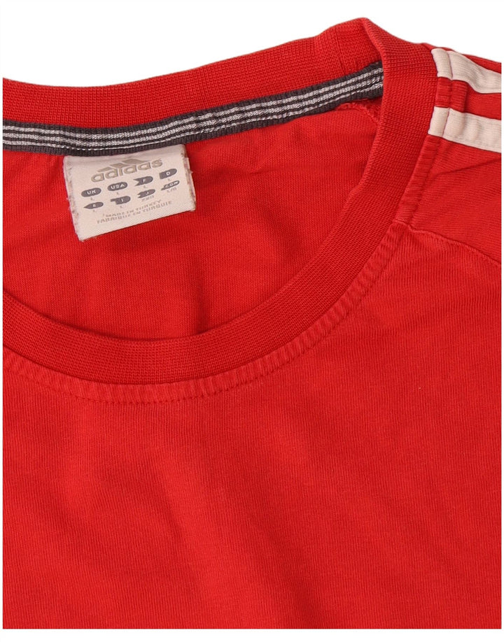 Adidas Herre T-Shirt Top Stor Rød Bomuld