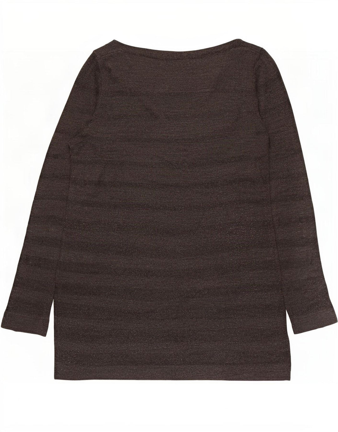 Marks & Spencer Dame Langærmet Tunika Top UK 12 Medium Grå Stribet