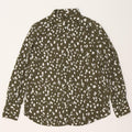 Marks & Spencer Oversized skjorte til kvinder UK 10 Small Khaki Flecked Polyester