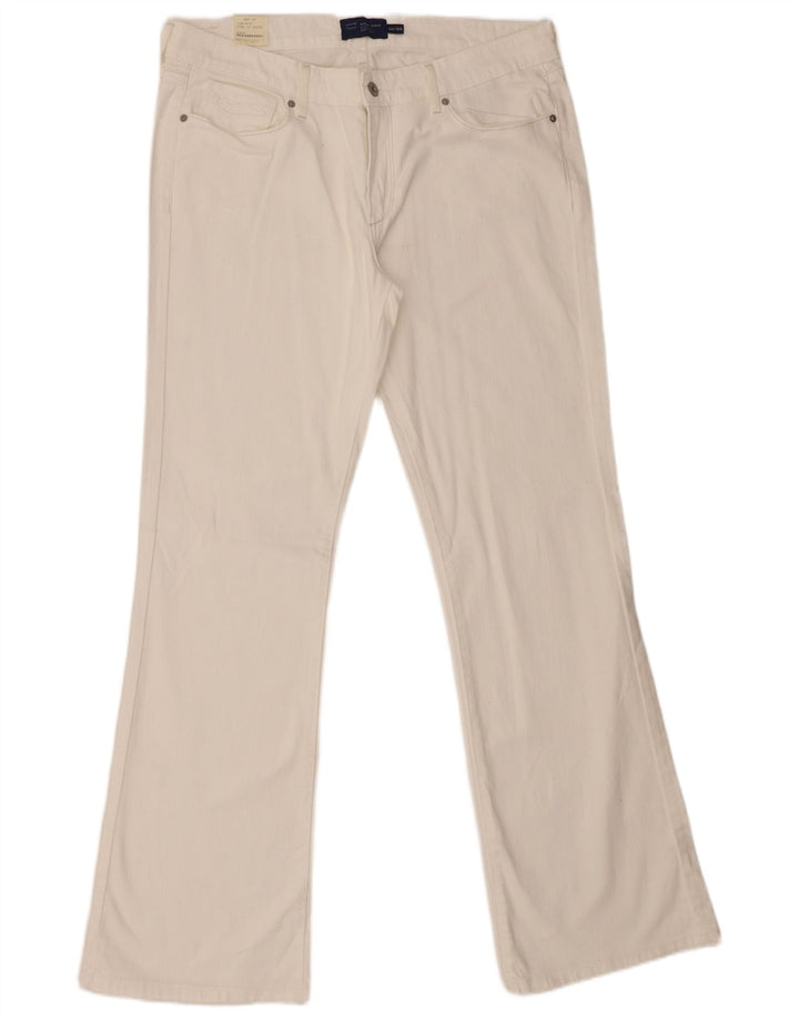 Levi's Dame Slight Curve Bootcut Jeans US 16 2XL W36 L33 Hvid Bomuld