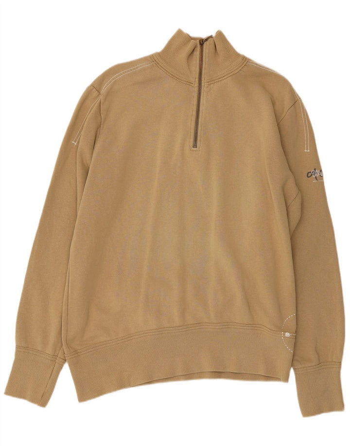 Wrangler Sweatshirt med lynlås til mænd XL Beige bomuld