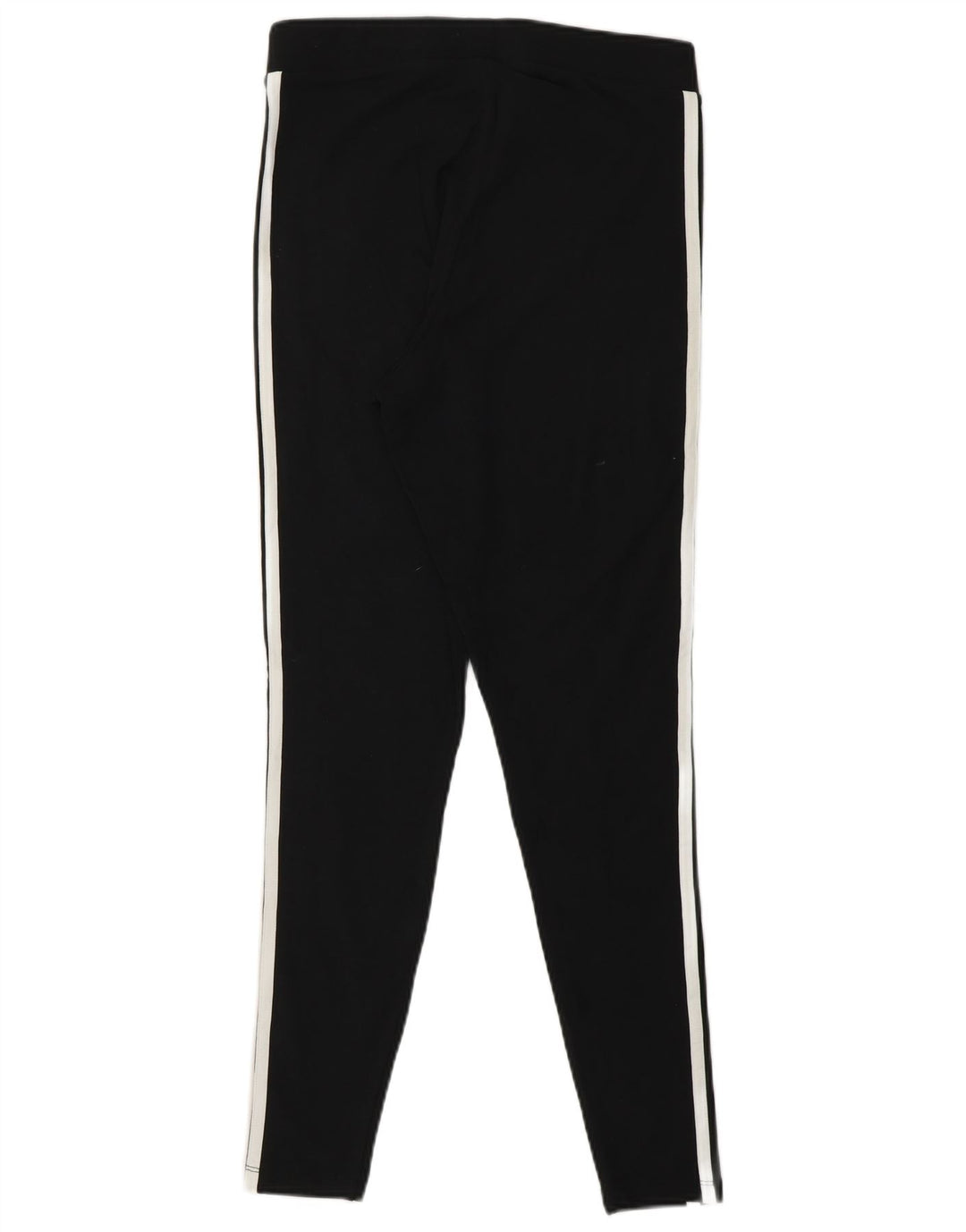 Adidas Dame Leggings UK 14 Medium Sort Stribet Bomuld