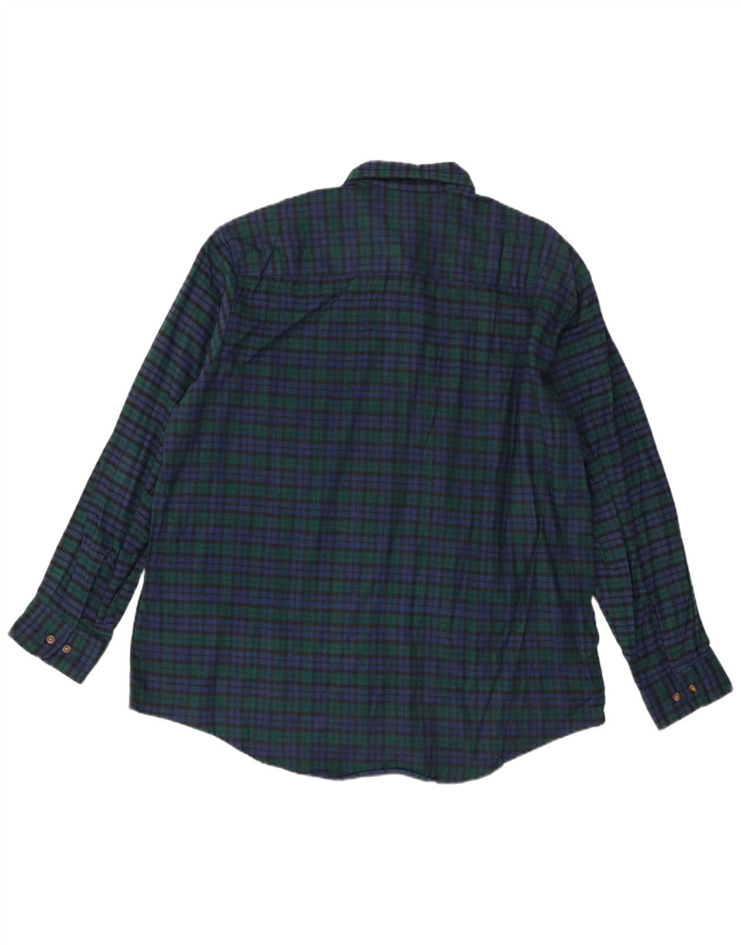 Vintage flannelskjorte til mænd XL grøn ternet bomuld