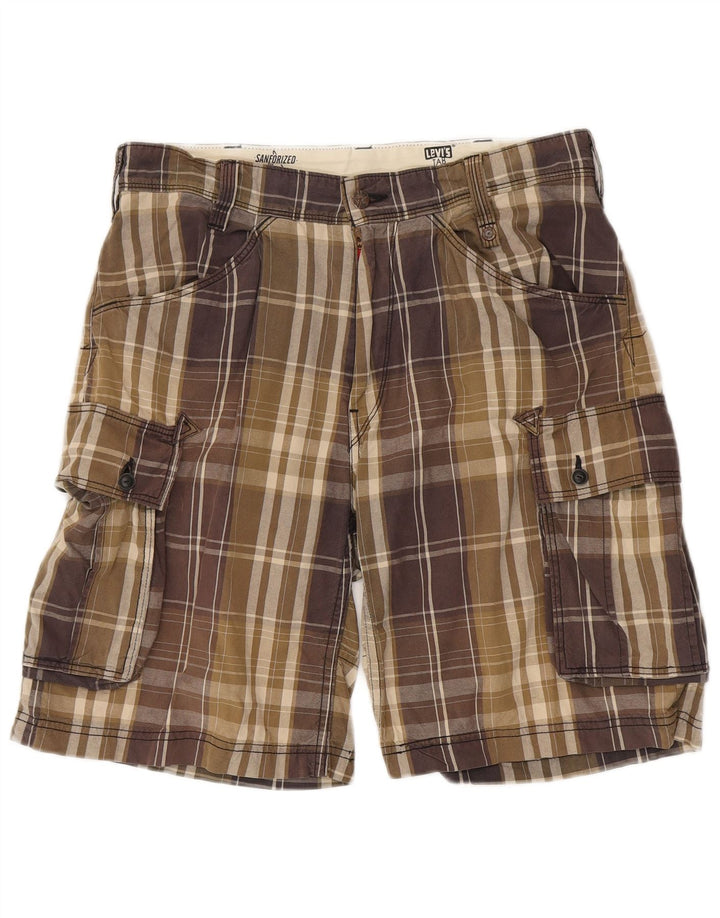 Levi's Herre Cargo Shorts W32 Mellem flerfarvet ternet bomuld