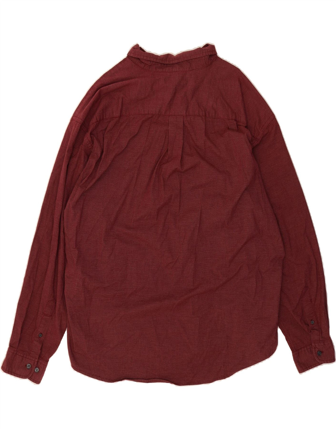DOCKERS Mens Flannel Shirt 2XL Burgundy Check Cotton Vintage Dockers and Second-Hand Dockers from Messina Hembry 