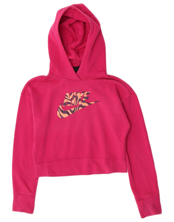Nike Girls Crop Graphic Standard Fit hættetrøjetrøje 12-13 år Large Pink