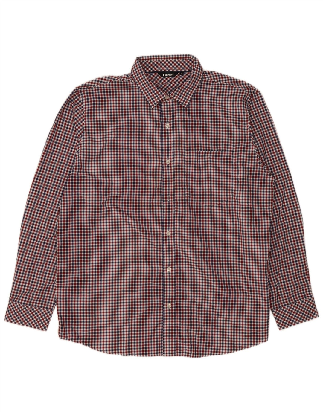 Rohan herreskjorte XL rød Gingham polyamid
