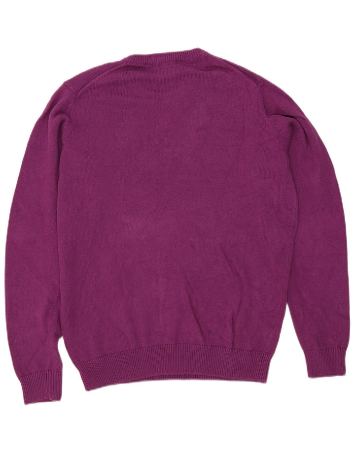 JAMES PRINGLE Herre sweater med rund hals, medium lilla bomuld
