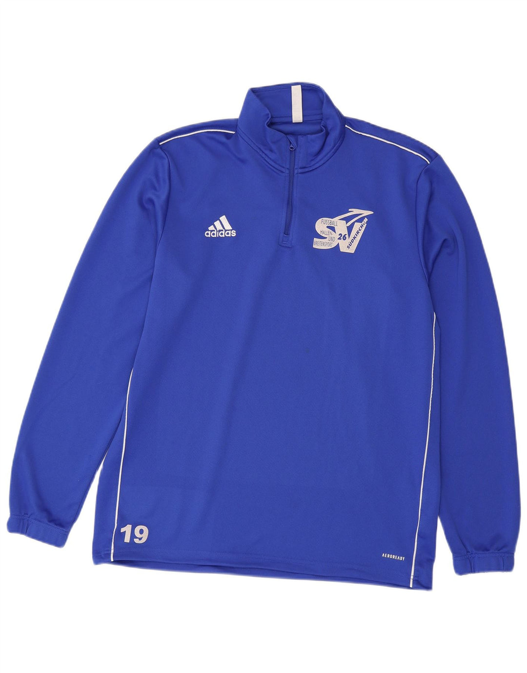 ADIDAS Herre Aeroready Grafisk Zip Neck Pullover Træningsdragt Top XL Blå