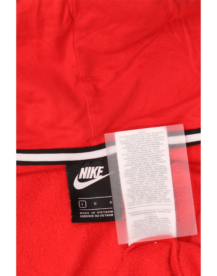 Nike Herre grafisk hættetrøje med lynlås Stor rød bomuld