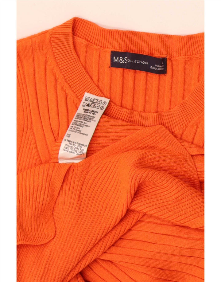 Marks & Spencer Damevest Top UK 14 Large Orange Viscose