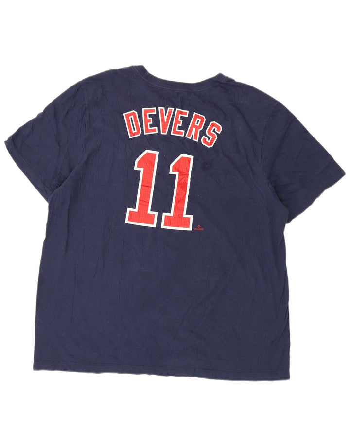 Nike Herre Red Sox Grafisk T-Shirt Top XL Marineblå