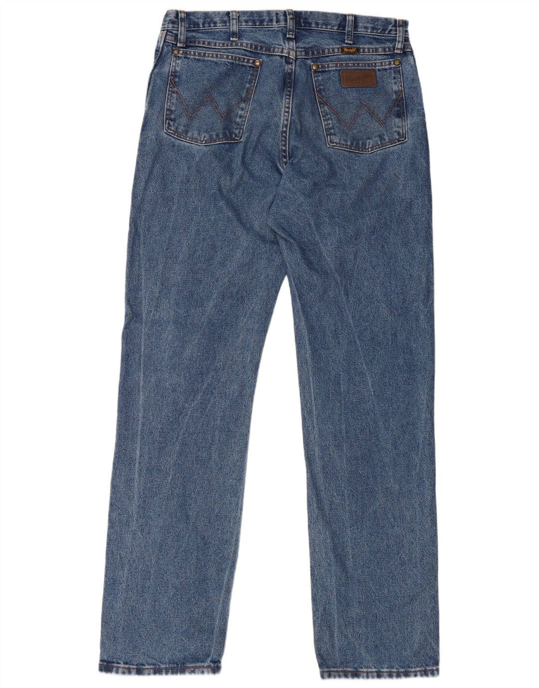 WRANGLER Straight jeans til mænd W34 L34 blå bomuld