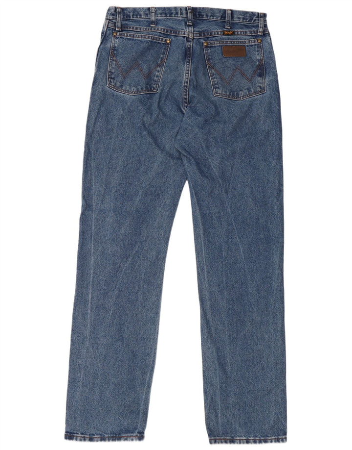 WRANGLER Straight jeans til mænd W34 L34 blå bomuld