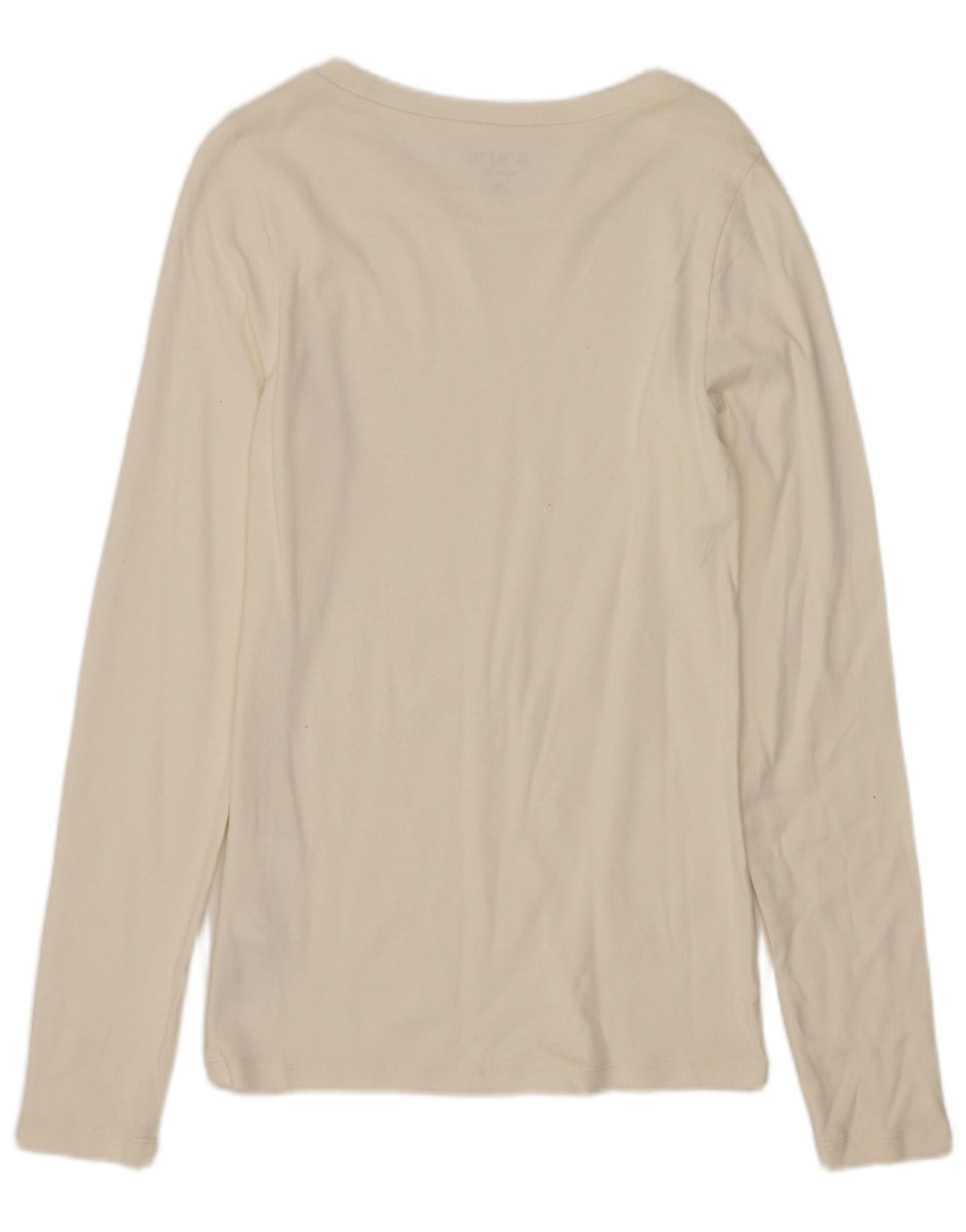 J. Crew Womens Perfect Fit Top Langærmet UK 12 Medium White Bomuld