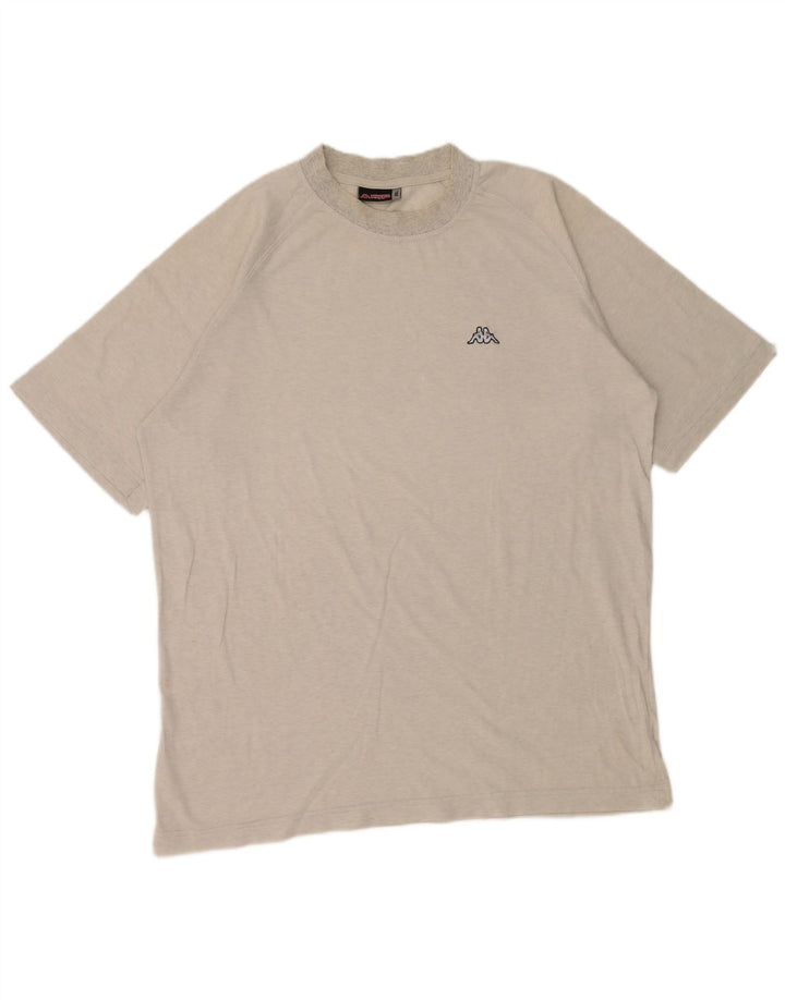 Kappa Herre T-Shirt Top 2XL Grå Flecked Bomuld