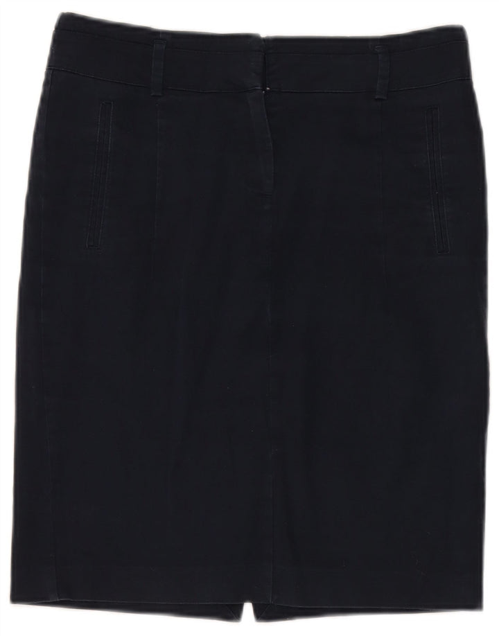 Zara Pencil Skirt Large W30 Navy Blue