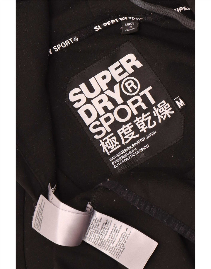 Superdry hættetrøje til kvinder med lynlås UK 12 Medium Black Polyester
