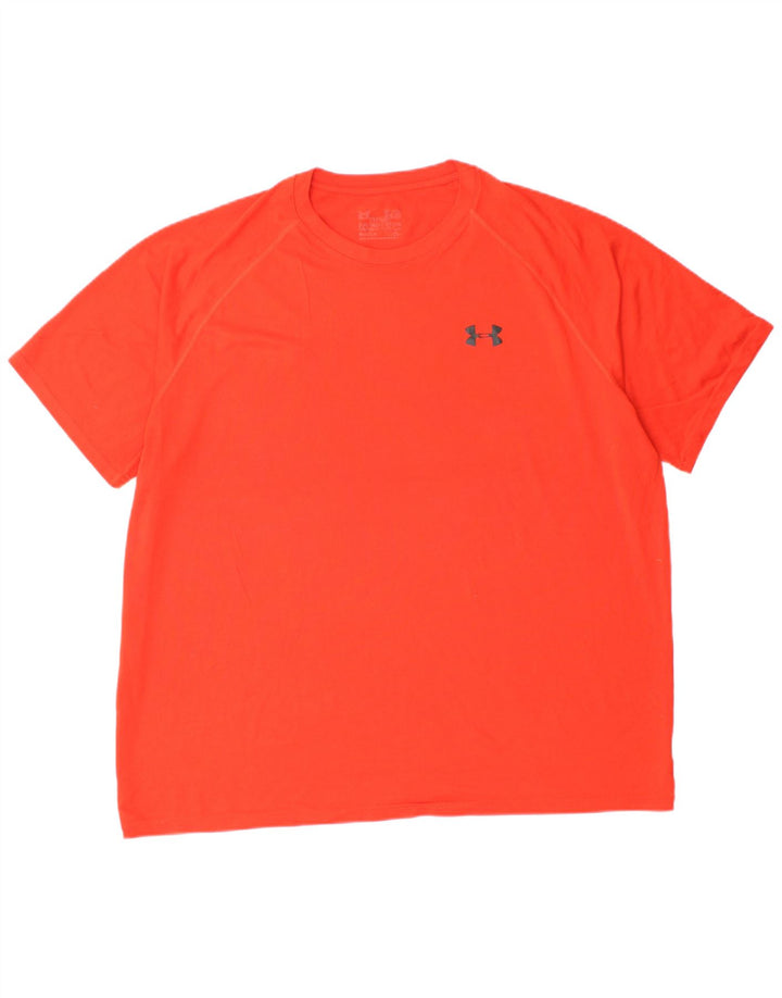 UNDER ARMOUR Herre T-Shirt Top XL Orange Polyester