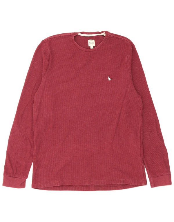 Jack Wills Herre Top Langærmet Medium Bourgogne Bomuld