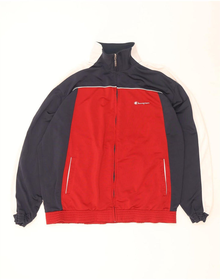 Champion Træningsdragt til mænd Topjakke XL Rød Colourblock Polyester