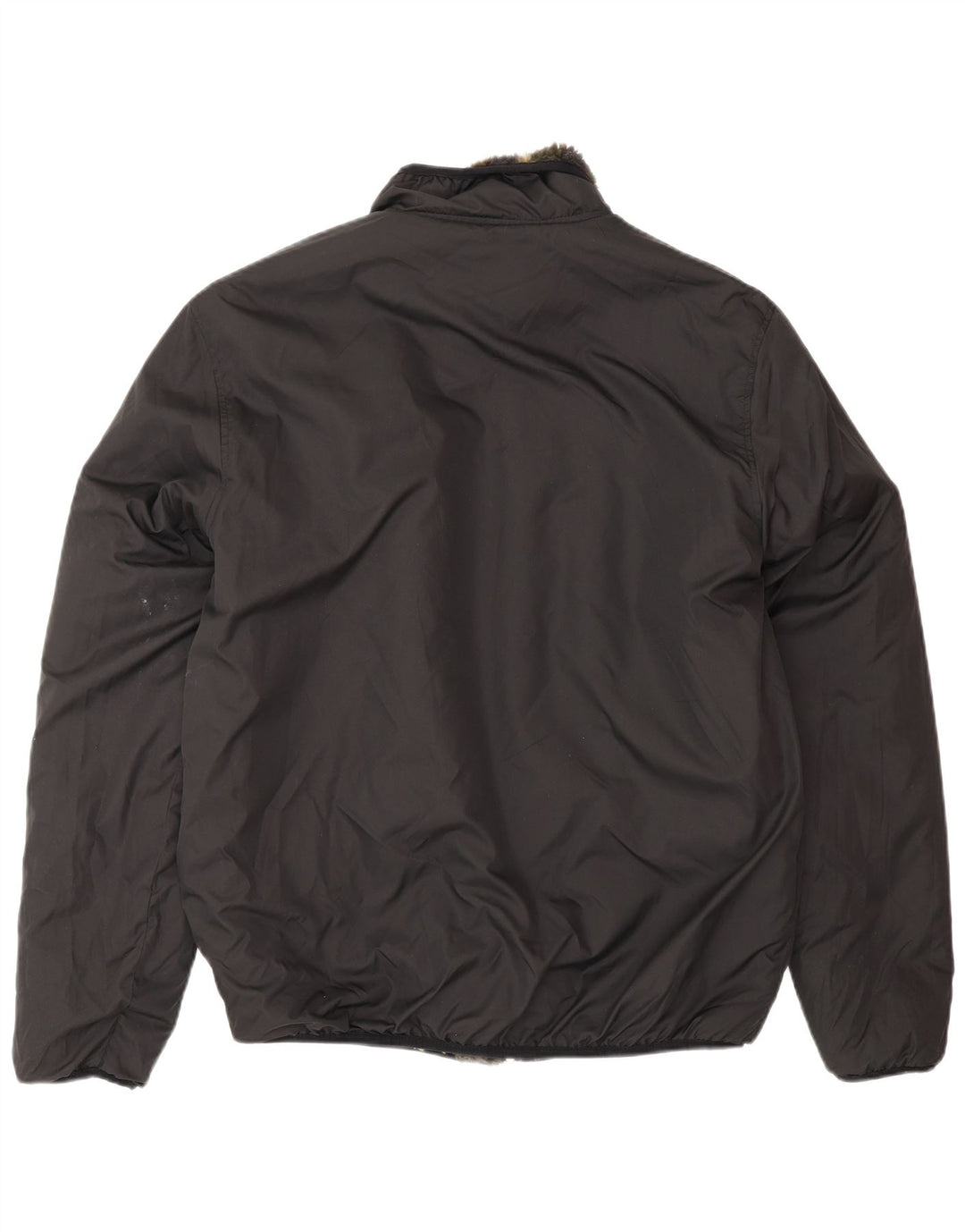 KAPITEL Herre Fleece Vendbar Jakke UK 38 Medium Khaki Camouflage