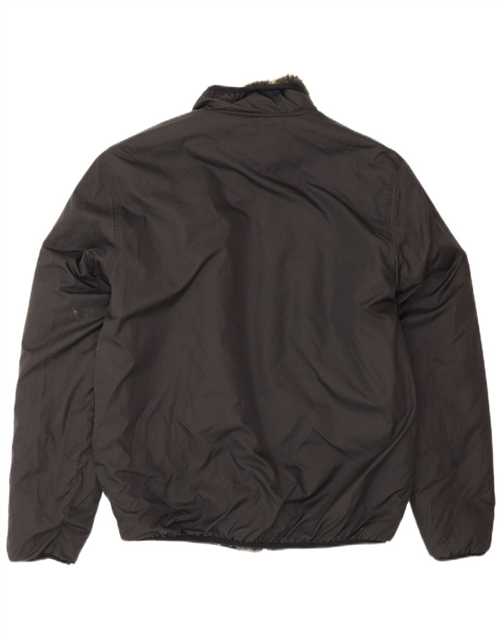 KAPITEL Herre Fleece Vendbar Jakke UK 38 Medium Khaki Camouflage