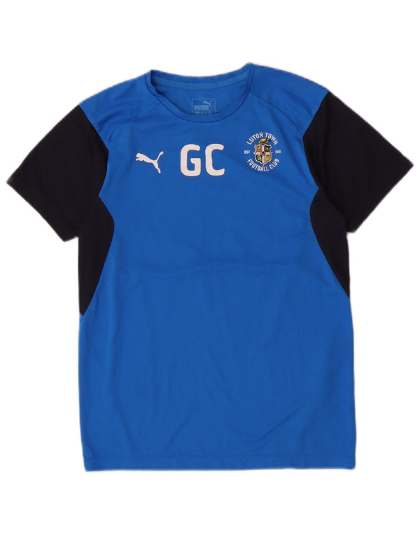 Puma Boys Grafisk T-Shirt Top 13-14 år XL Blå Colourblock Polyester