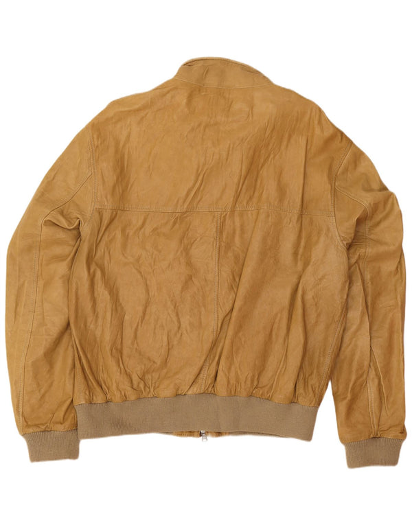 Massimo Rebecchi Dame Læderjakke IT 54 3XL Beige
