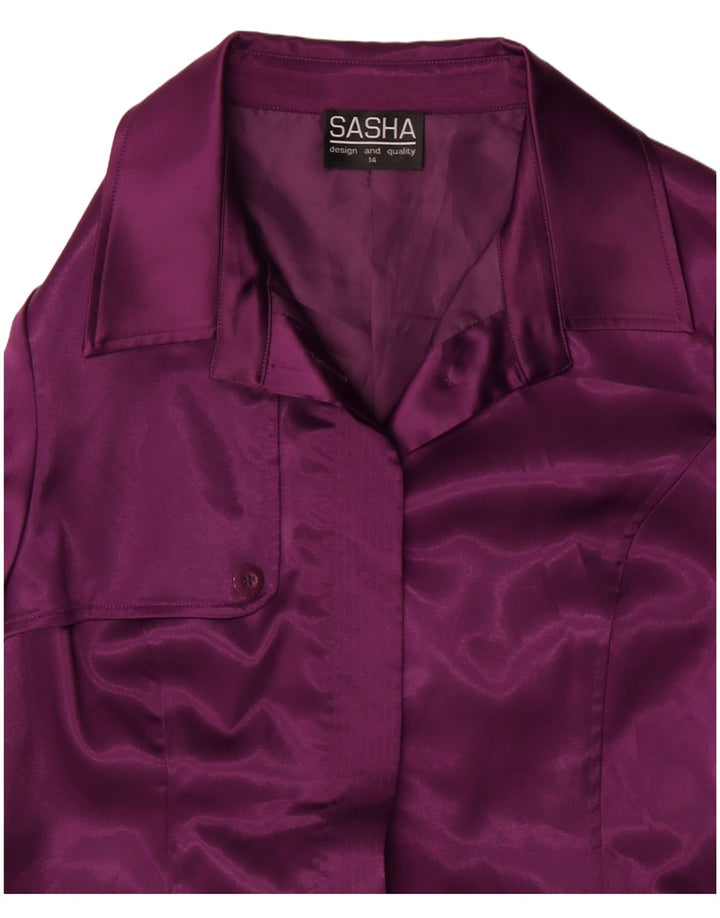 Sasha Womens Trench Coat UK 14 Medium Purple
