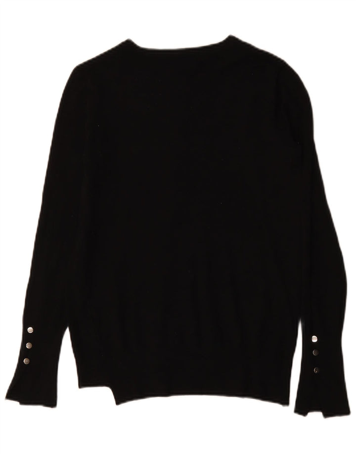 Zara Kvinders Cardigan Striktrøje UK 10 Small Sort