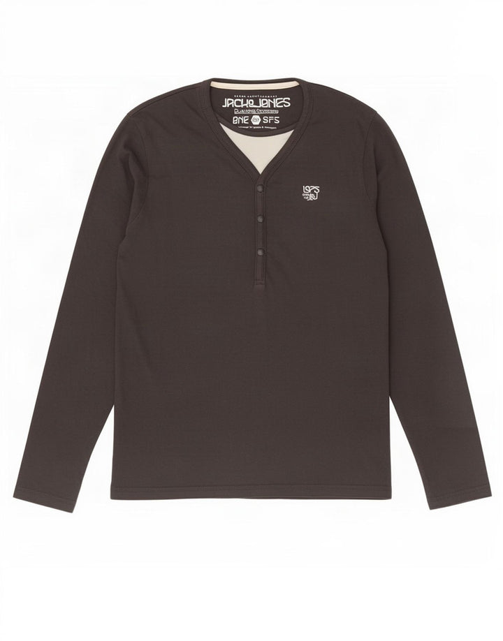 Jack & Jones Herre Top Langærmet Medium Grå
